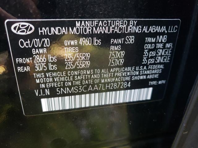 Photo 9 VIN: 5NMS3CAA7LH287284 - HYUNDAI SANTA FE S 