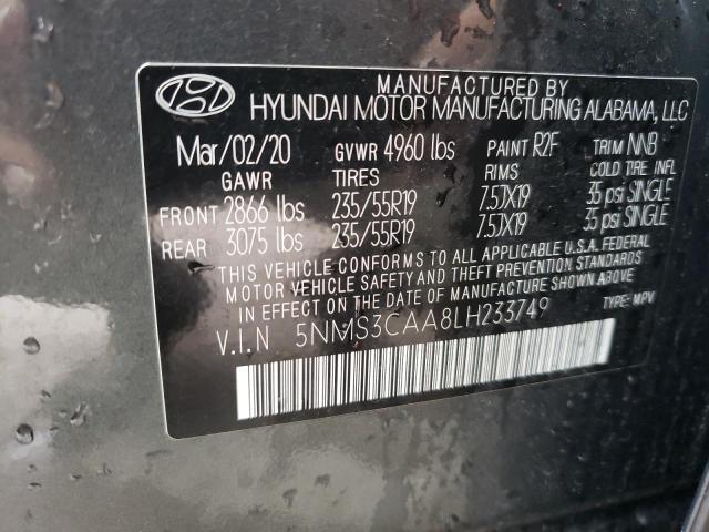 Photo 9 VIN: 5NMS3CAA8LH233749 - HYUNDAI SANTA FE S 