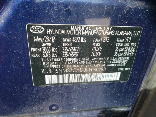 Photo 12 VIN: 5NMS3CAD0KH130298 - HYUNDAI SANTA FE 