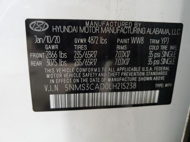 Photo 13 VIN: 5NMS3CAD0LH215238 - HYUNDAI SANTA FE 