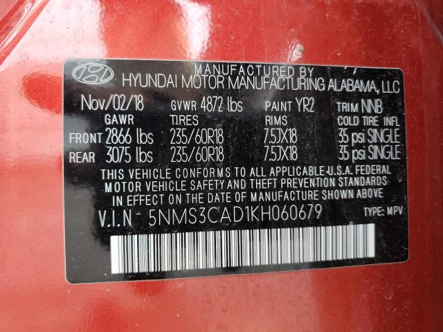 Photo 13 VIN: 5NMS3CAD1KH060679 - HYUNDAI SANTA FE 