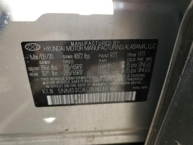 Photo 12 VIN: 5NMS3CAD1LH237040 - HYUNDAI SANTA FE S 