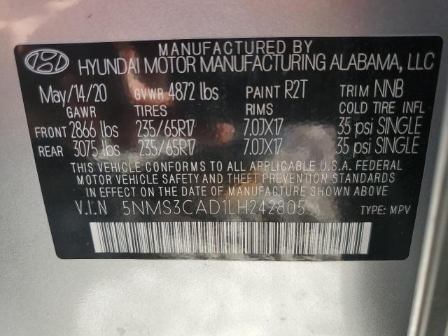 Photo 12 VIN: 5NMS3CAD1LH242805 - HYUNDAI SANTA FE S 