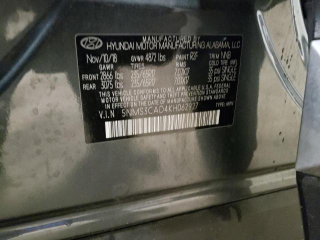 Photo 13 VIN: 5NMS3CAD4KH062927 - HYUNDAI SANTA FE S 