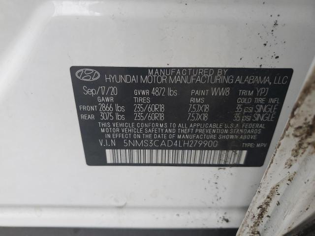 Photo 12 VIN: 5NMS3CAD4LH279900 - HYUNDAI SANTA FE S 