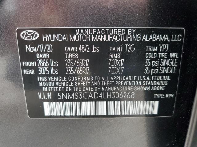 Photo 12 VIN: 5NMS3CAD4LH306268 - HYUNDAI SANTA FE S 