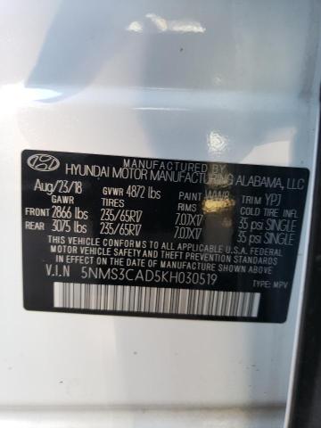 Photo 13 VIN: 5NMS3CAD5KH030519 - HYUNDAI SANTA FE 