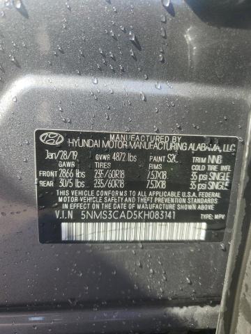 Photo 12 VIN: 5NMS3CAD5KH083141 - HYUNDAI SANTA FE S 