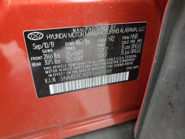 Photo 12 VIN: 5NMS3CAD5LH171768 - HYUNDAI SANTA FE S 