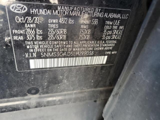 Photo 12 VIN: 5NMS3CAD5LH299038 - HYUNDAI SANTA FE S 