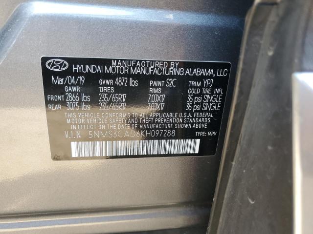 Photo 12 VIN: 5NMS3CAD6KH097288 - HYUNDAI SANTA FE 