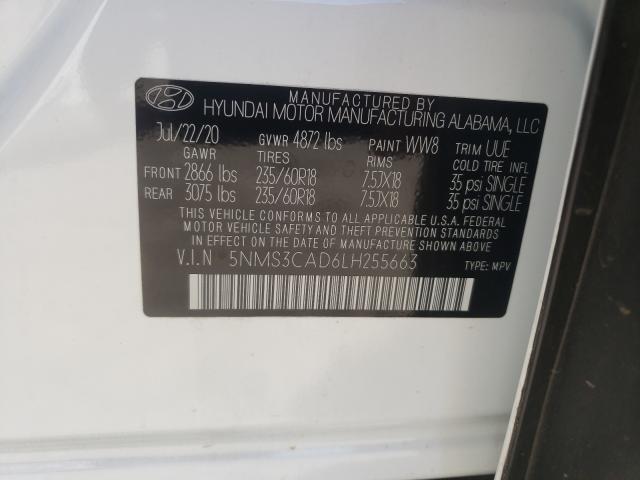 Photo 9 VIN: 5NMS3CAD6LH255663 - HYUNDAI SANTA FE S 