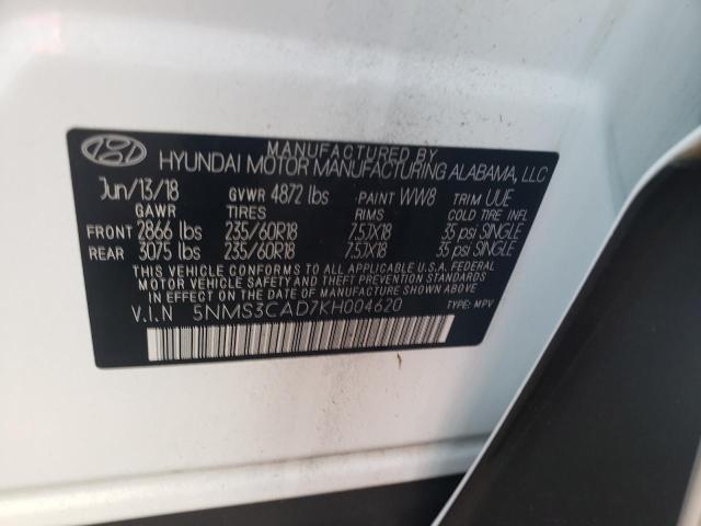 Photo 11 VIN: 5NMS3CAD7KH004620 - HYUNDAI SANTA FE 