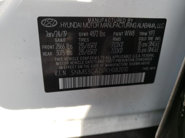 Photo 9 VIN: 5NMS3CAD7KH082010 - HYUNDAI SANTA FE S 