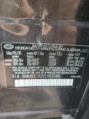 Photo 12 VIN: 5NMS3CAD7LH235180 - HYUNDAI SANTA FE S 