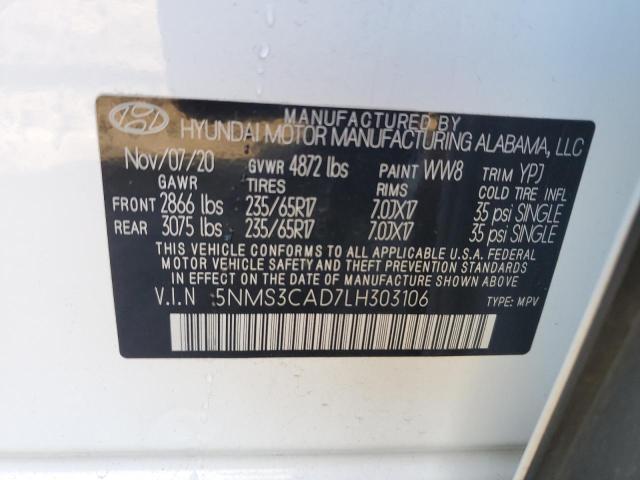 Photo 12 VIN: 5NMS3CAD7LH303106 - HYUNDAI SANTA FE 