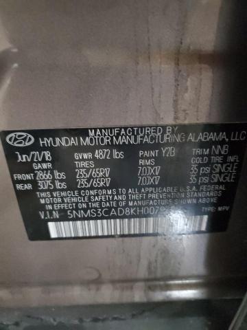 Photo 12 VIN: 5NMS3CAD8KH007929 - HYUNDAI SANTA FE 