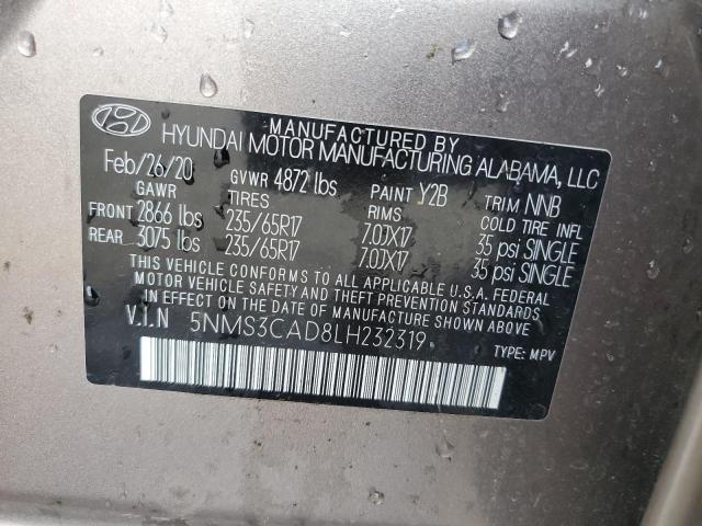 Photo 12 VIN: 5NMS3CAD8LH232319 - HYUNDAI SANTA FE S 