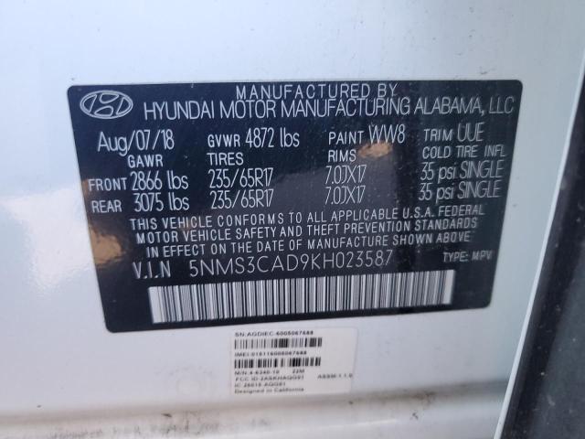 Photo 12 VIN: 5NMS3CAD9KH023587 - HYUNDAI SANTA FE 