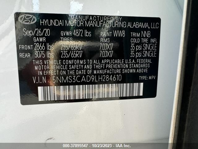 Photo 8 VIN: 5NMS3CAD9LH284610 - HYUNDAI SANTA FE 