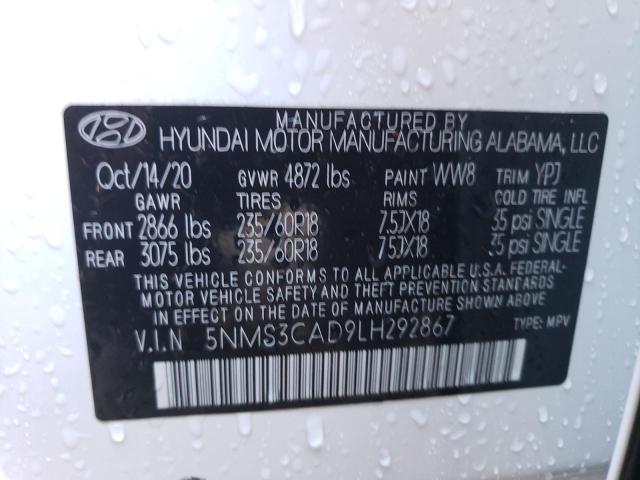 Photo 12 VIN: 5NMS3CAD9LH292867 - HYUNDAI SANTA FE 