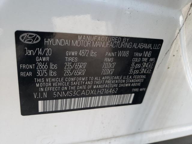 Photo 9 VIN: 5NMS3CADXLH216462 - HYUNDAI SANTA FE S 