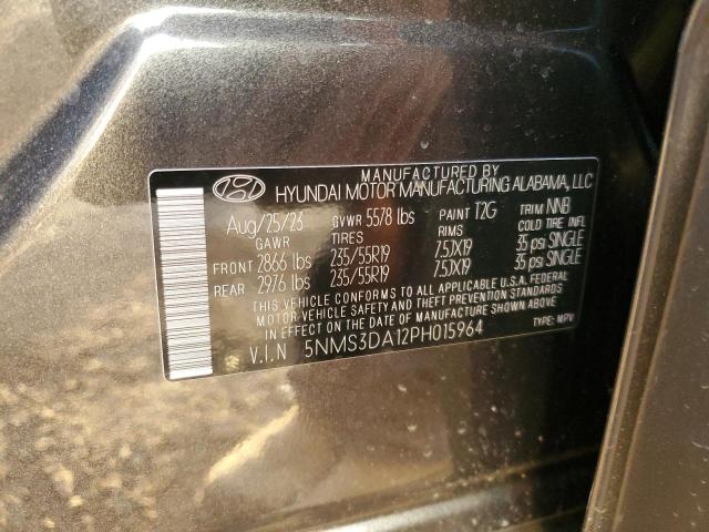 Photo 13 VIN: 5NMS3DA12PH015964 - HYUNDAI SANTA FE S 