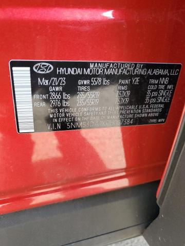 Photo 12 VIN: 5NMS3DA1XPH007384 - HYUNDAI SANTA FE S 