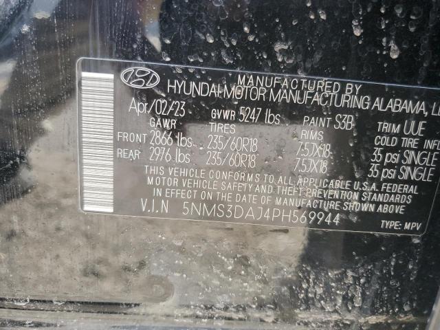 Photo 12 VIN: 5NMS3DAJ4PH569944 - HYUNDAI SANTA FE 