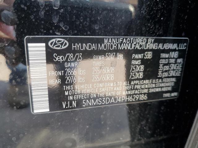 Photo 12 VIN: 5NMS3DAJ4PH629186 - HYUNDAI SANTA FE S 