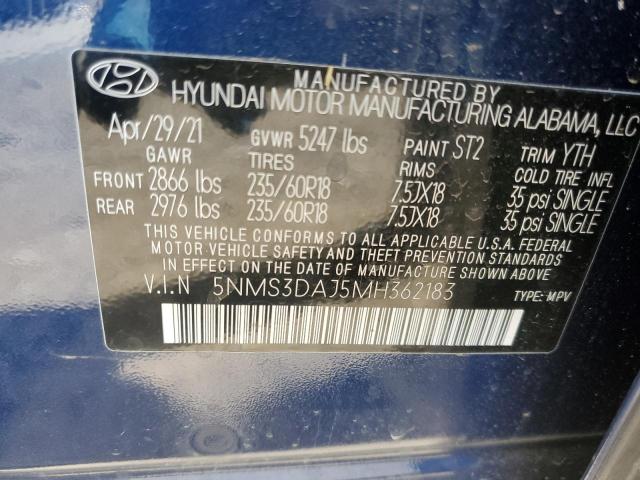 Photo 13 VIN: 5NMS3DAJ5MH362183 - HYUNDAI SANTA FE S 