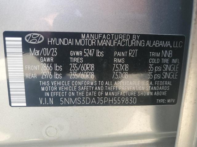 Photo 12 VIN: 5NMS3DAJ5PH559830 - HYUNDAI SANTA FE S 