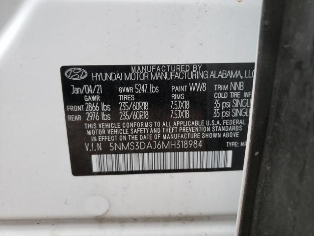 Photo 9 VIN: 5NMS3DAJ6MH318984 - HYUNDAI SANTA FE S 