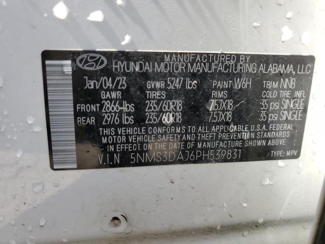 Photo 12 VIN: 5NMS3DAJ6PH539831 - HYUNDAI SANTA FE 