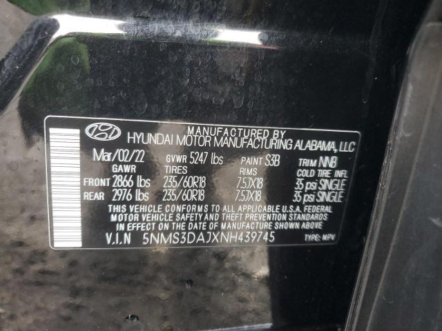 Photo 12 VIN: 5NMS3DAJXNH439745 - HYUNDAI SANTA FE S 