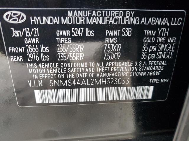 Photo 12 VIN: 5NMS44AL2MH323033 - HYUNDAI SANTA FE L 