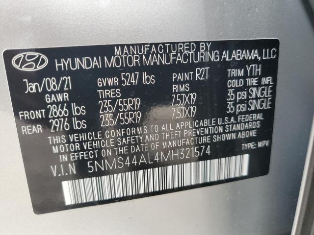 Photo 13 VIN: 5NMS44AL4MH321574 - HYUNDAI SANTA FE L 