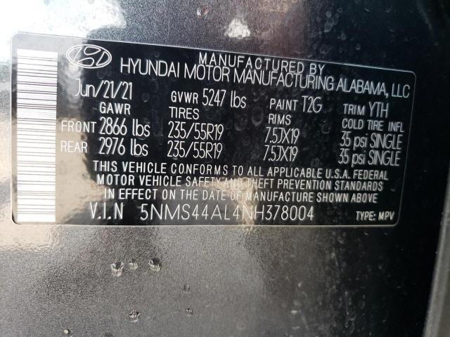 Photo 12 VIN: 5NMS44AL4NH378004 - HYUNDAI SANTA FE 