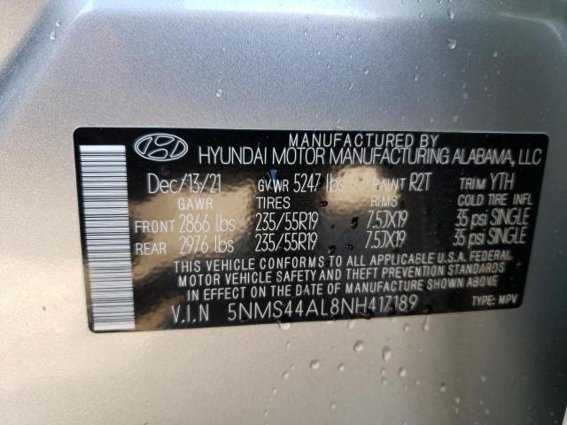 Photo 12 VIN: 5NMS44AL8NH417189 - HYUNDAI SANTA FE L 