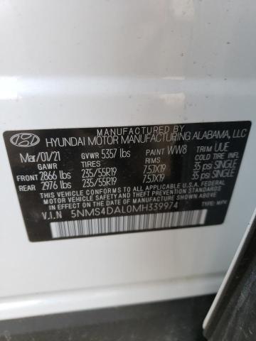 Photo 12 VIN: 5NMS4DAL0MH339974 - HYUNDAI SANTA FE 