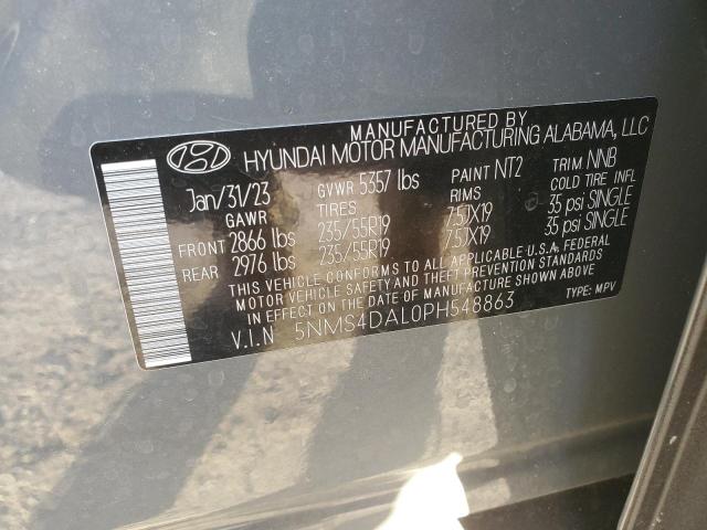 Photo 12 VIN: 5NMS4DAL0PH548863 - HYUNDAI SANTA FE L 