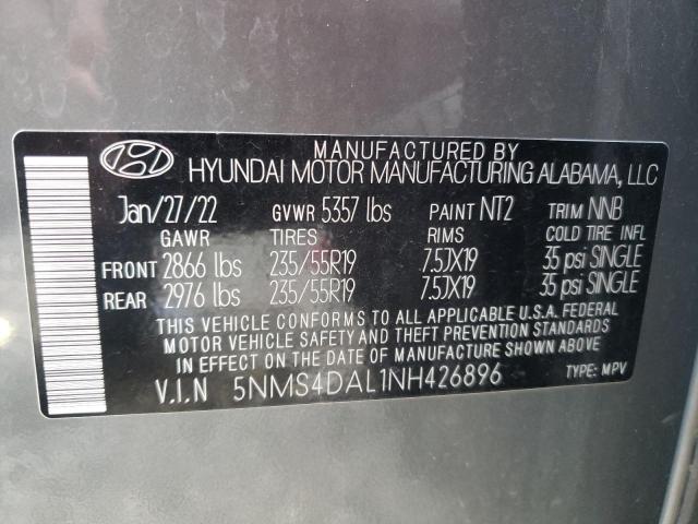 Photo 12 VIN: 5NMS4DAL1NH426896 - HYUNDAI SANTA FE L 