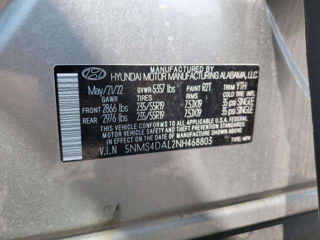 Photo 11 VIN: 5NMS4DAL2NH468803 - HYUNDAI SANTA FE 