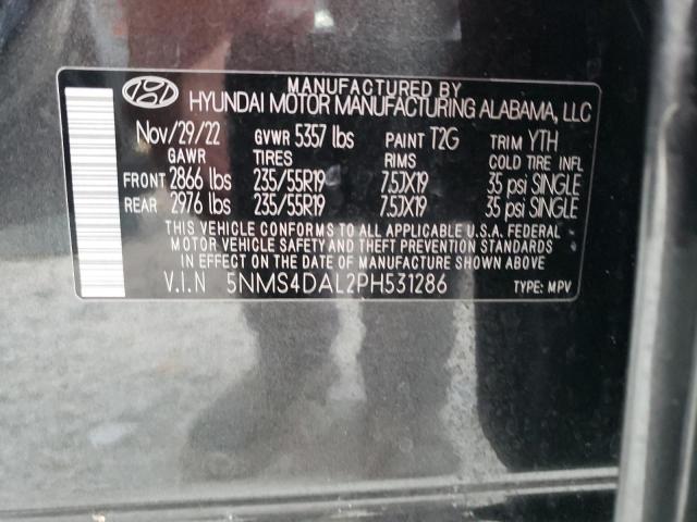 Photo 12 VIN: 5NMS4DAL2PH531286 - HYUNDAI SANTA FE L 