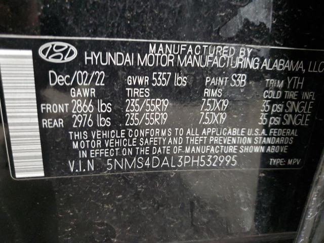 Photo 13 VIN: 5NMS4DAL3PH532995 - HYUNDAI SANTA FE 