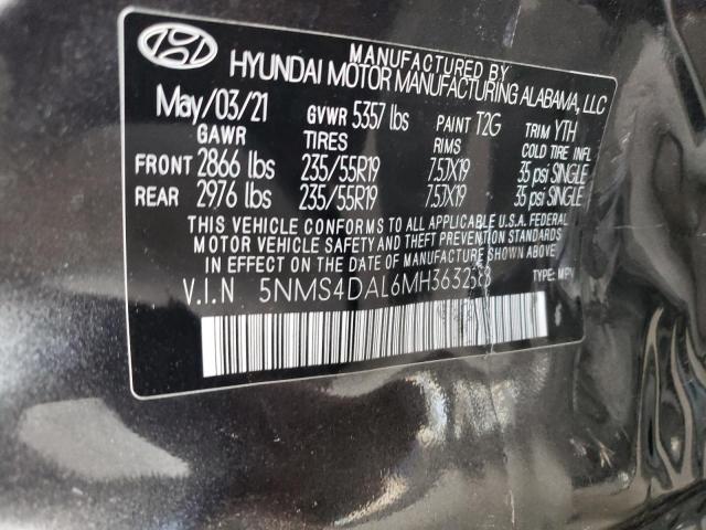 Photo 9 VIN: 5NMS4DAL6MH363258 - HYUNDAI SANTA FE L 