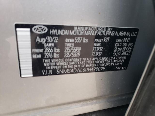 Photo 12 VIN: 5NMS4DAL6PH499099 - HYUNDAI SANTA FE L 