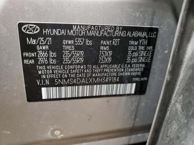 Photo 12 VIN: 5NMS4DALXMH349184 - HYUNDAI SANTA FE L 