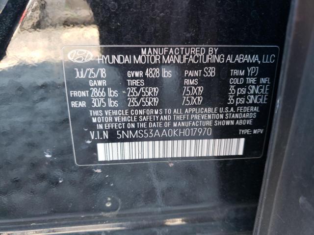 Photo 12 VIN: 5NMS53AA0KH017970 - HYUNDAI SANTA FE L 