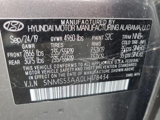 Photo 11 VIN: 5NMS53AA0LH178434 - HYUNDAI SANTA FE L 